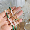 Wholesale Women's Stainless Steel Turquoise Freshwater Pearl Tassel Jewelry With Electroplating