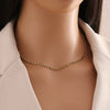 Wholesale Women's Stainless Steel Twist Chain Necklace With Heart Shaped Pendant And Electroplating Design