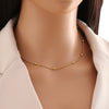 Wholesale Women's Stainless Steel Twist Chain Necklace With Heart Shaped Pendant And Electroplating Design