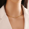 Wholesale Women's Stainless Steel Twist Chain Necklace With Heart Shaped Pendant And Electroplating Design