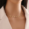 Wholesale Women's Stainless Steel Twist Chain Necklace With Heart Shaped Pendant And Electroplating Design