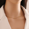 Wholesale Women's Stainless Steel Twist Chain Necklace With Heart Shaped Pendant And Electroplating Design