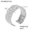 Wholesale Women's Stainless Steel Twist Woven Open Ring With Geometric Pattern 18K True Gold Plated