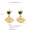 Wholesale Women's Stainless Steel Twisted Hollow Doublering Earrings With Flower And Geometric Patterns And Electroplating Treatment