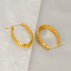Wholesale Women's Stainless Steel U Shaped Geometric Earrings Electroplated With Gold