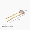 Wholesale Women's Stainless Steel Ushaped Handmade Geometric Pearl Hairpin