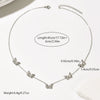 Wholesale Women's Stainless Steel Vacuum Plated Butterfly Pendant Necklace Choker