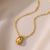 Wholesale Women's Stainless Steel Water Drop Clavicle Chain Necklace With Electroplating Retro Fashion And Elegant Style