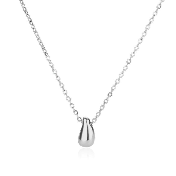 Wholesale Women's Stainless Steel Water Drop Clavicle Chain Necklace With Electroplating Retro Fashion And Elegant Style
