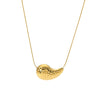 Wholesale Women's Stainless Steel Water Drop Pendant Necklace With Snake Bone Chain And Vacuum Real Gold Plating