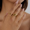 Wholesale Women's Stainless Steel Wide Face Geometric Bracelet With Electroplating