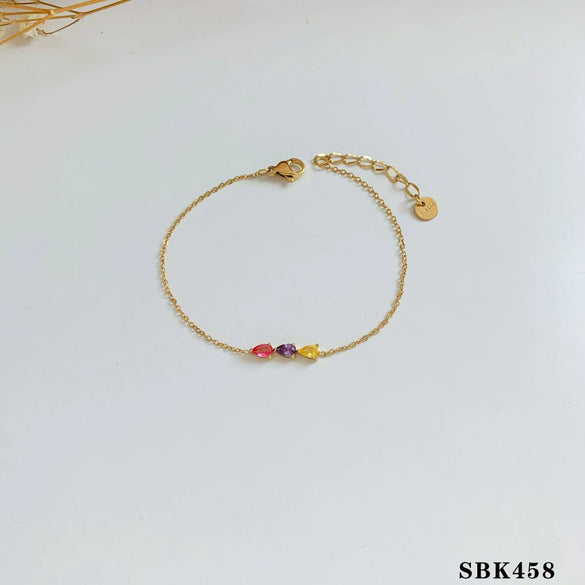 Wholesale Women's Stainless Steel Zircon Bracelet With Geometric Design And Electroplating Niche Exquisite Simple Fashion Jewelry