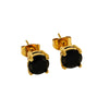 Wholesale Women's 316L Stainless Steel Zircon Earrings Simple Geometric Style Electroplated