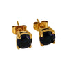 Wholesale Women's 316L Stainless Steel Zircon Earrings Simple Geometric Style Electroplated