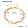 Wholesale Women's 316L Stainless Steel Zircon Gypsophila Handmade Pvd Plated Geometric Pattern Bracelet Jewelry