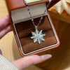Wholesale Women's Star Pattern Titanium Steel Necklace With Copper Inlaid Zircon Pendant And Oshaped Chain Light Luxury Style Geometry Design