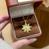 Wholesale Women's Star Pattern Titanium Steel Necklace With Copper Inlaid Zircon Pendant And Oshaped Chain Light Luxury Style Geometry Design