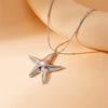 Wholesale Women's Star Shape Stainless Steel Electroplated Snake Bone Chain Necklace