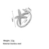 Wholesale Women's Starfish Ocean Element Jewelry Set Made Of Titanium Steel With Electroplating Treatment
