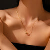 Wholesale Women's 925 Sterling Silver Acacia Bean Geometric Fashion Necklace With Electroplating