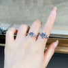 Wholesale Women's 925 Sterling Silver Allmatch Geometric Ring With Electroplating