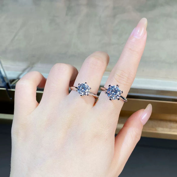 Wholesale Women's 925 Sterling Silver Allmatch Geometric Ring With Electroplating