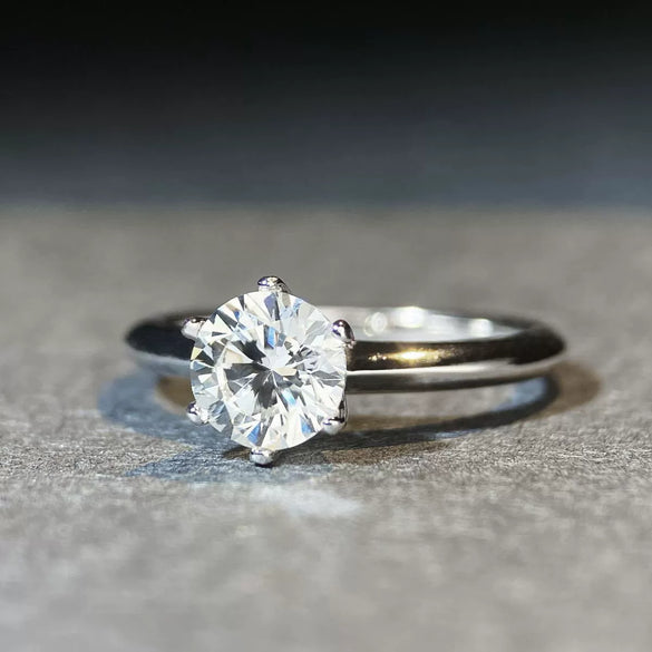 Wholesale Women's 925 Sterling Silver Allmatch Geometric Ring With Electroplating
