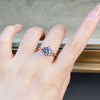 Wholesale Women's 925 Sterling Silver Allmatch Geometric Ring With Electroplating
