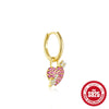 Wholesale Women's 925 Sterling Silver Animal Goldfish Charm Earrings With Electroplating Treatment
