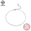 Wholesale Women's 925 Sterling Silver Anklet With Natural Millet Beads And Fresh Water Pearl In Geometric Style