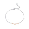 Wholesale Women's 925 Sterling Silver Anklet With Natural Millet Beads And Fresh Water Pearl In Geometric Style