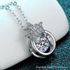 Wholesale Women's 925 Sterling Silver Crown Pendant Necklace With Electroplating And Cross Car Flower Chain
