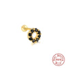 Wholesale Women's Sterling Silver Cute Mini Star Moon Puncture Thread Ear Nails With Electroplating