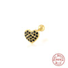 Wholesale Women's Sterling Silver Cute Mini Star Moon Puncture Thread Ear Nails With Electroplating