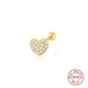 Wholesale Women's Sterling Silver Cute Mini Star Moon Puncture Thread Ear Nails With Electroplating