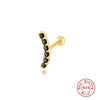 Wholesale Women's Sterling Silver Cute Mini Star Moon Puncture Thread Ear Nails With Electroplating