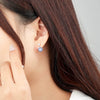 Wholesale Women's 925 Sterling Silver Demon Eye Geometric Personality Earrings With Electroplating
