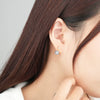 Wholesale Women's 925 Sterling Silver Demon Eye Geometric Personality Earrings With Electroplating