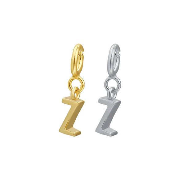 Wholesale Women's 925 Sterling Silver Detachable Letter Earrings Geometric Style Electroplated