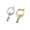 Wholesale Women's 925 Sterling Silver Detachable Letter Earrings Geometric Style Electroplated