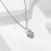 Wholesale Women's 925 Sterling Silver Diamond Fatima Palm Pendant Necklace With Cross Chain