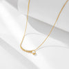 Wholesale Women's 925 Sterling Silver Diamondencrusted Geometric Pearl Pendant Necklace With Cross Chain