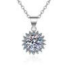 Wholesale Women's 925 Sterling Silver Doll Pattern Pendant Necklace With Cross Chain And Electroplating