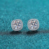Wholesale Women's 925 Sterling Silver Earrings Pt950 Gold Plated With Leaf Pattern And Micro Inlay Moissanite
