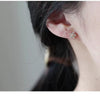Wholesale Women's 925 Sterling Silver Earrings With Diamond And Flower Design Plated With 14K Gold