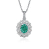 Wholesale Women's 925 Sterling Silver Eggshaped Geometric Clavicle Chain With Diamond Pendant