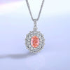 Wholesale Women's 925 Sterling Silver Eggshaped Geometric Clavicle Chain With Diamond Pendant