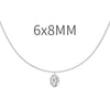 Wholesale Women's 925 Sterling Silver Eggshaped Geometric Mermaid Eye Pendant Clavicle Chain Necklace With Electroplating