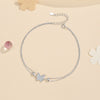 Wholesale Women's 925 Sterling Silver Fairy Style Anklet With Bow Tie Pattern