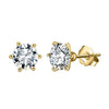 Wholesale Women's 925 Sterling Silver Flashing Antifalling Zircon Geometric Earrings With Electroplating